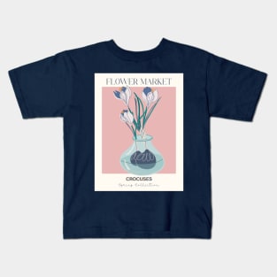 Crocuses in vase Kids T-Shirt